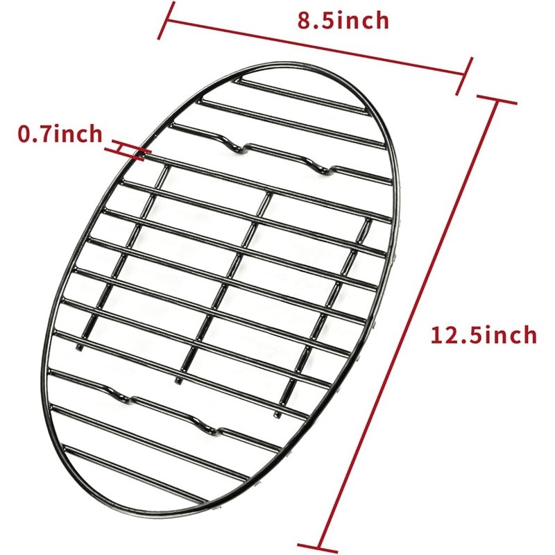 Roasting Cooling Rack Roaster Pan Oven Safe Multi-Use Heavy Steel Cooking Tool gallery