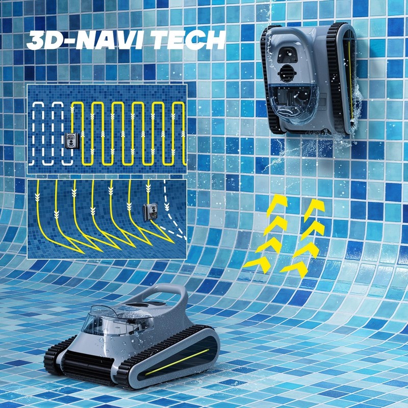 Crab SAT30 Cordless Robotic Pool Vacuum Wall-Climbing Automatic Pool Cleaner gallery