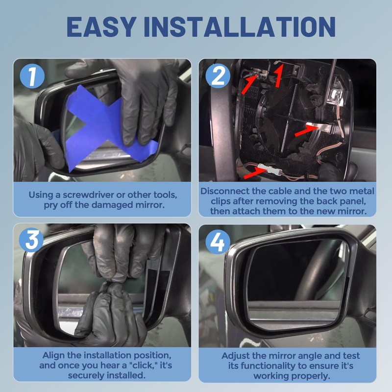 Driver Left Side Mirror Glass - Compatible with Jeep Vehicles - Compass 2017-... gallery