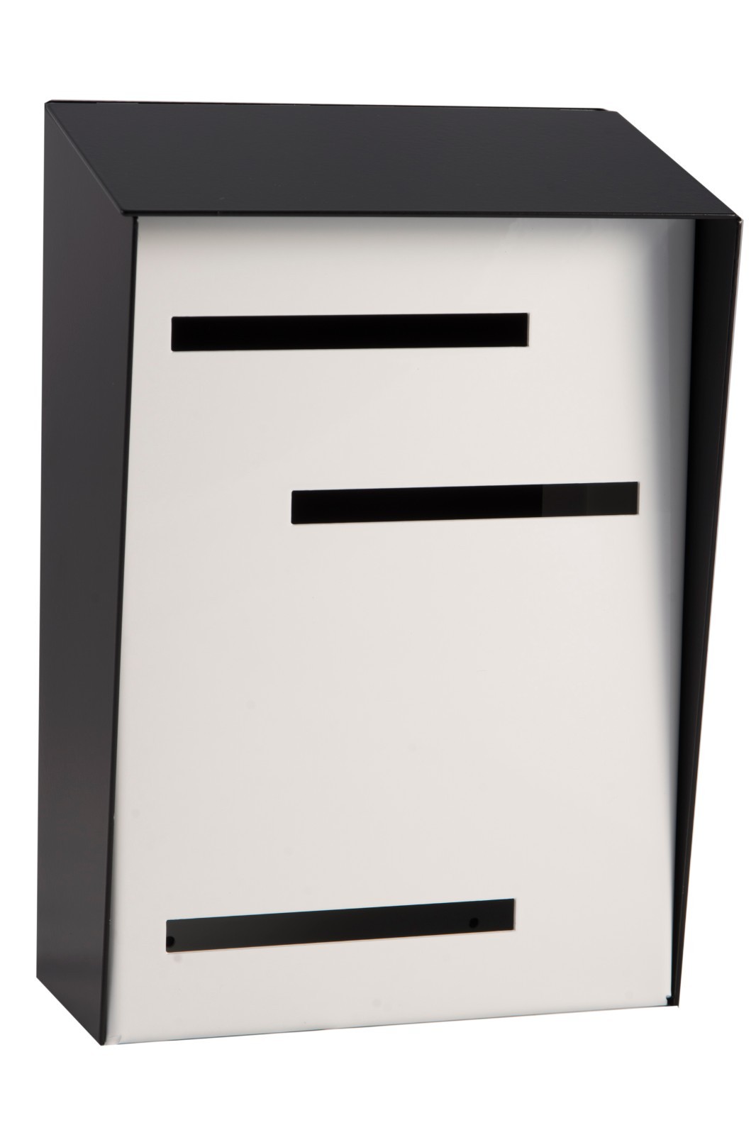 Modern Mailbox | Mid Century Modern Mailbox | Two Tone Black Vertical gallery