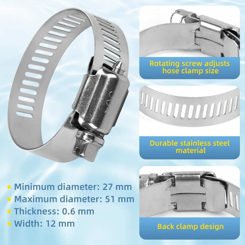 Pool Hose Adapter Type A/B for Intex, Pool Pump Hose Adapter with Clamps Gaskets gallery