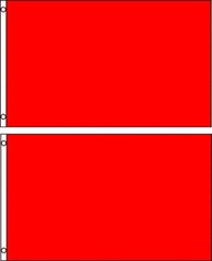 (2 pack lot) 3×5 Red Solid Plain Blank Color Flag 3’x5′ Banner Grommets