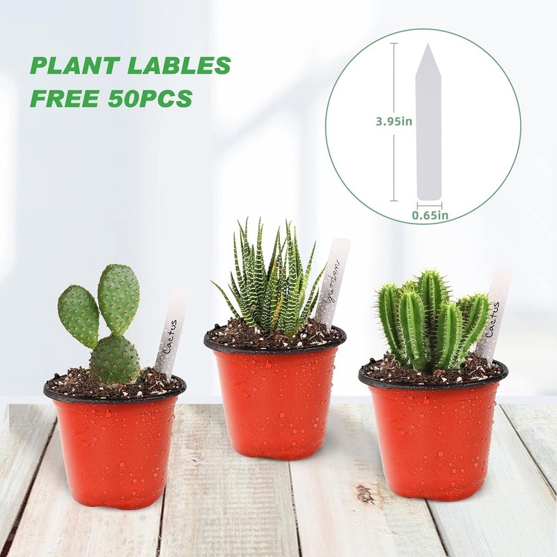 4" Plastic Planter Pots - 50 Count with 50 Labels for Indoor/Outdoor Use gallery