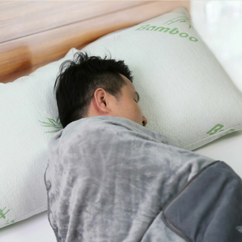 1/2Pack Bamboo Memory Foam Bed Pillow Queen/King Size Hypoallergenic w/Carry Bag gallery