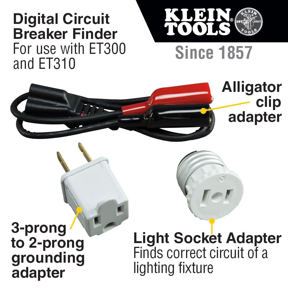 AC Circuit Breaker Finder Kit ET310KIT Electric Tester GFCI Klein Tools Leads gallery