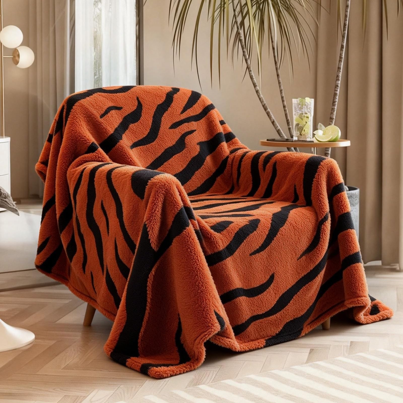Bykosy Zebra Printed Throw Blanket-Cozy Soft Lightweight Fuzzy Throw Blanket gallery