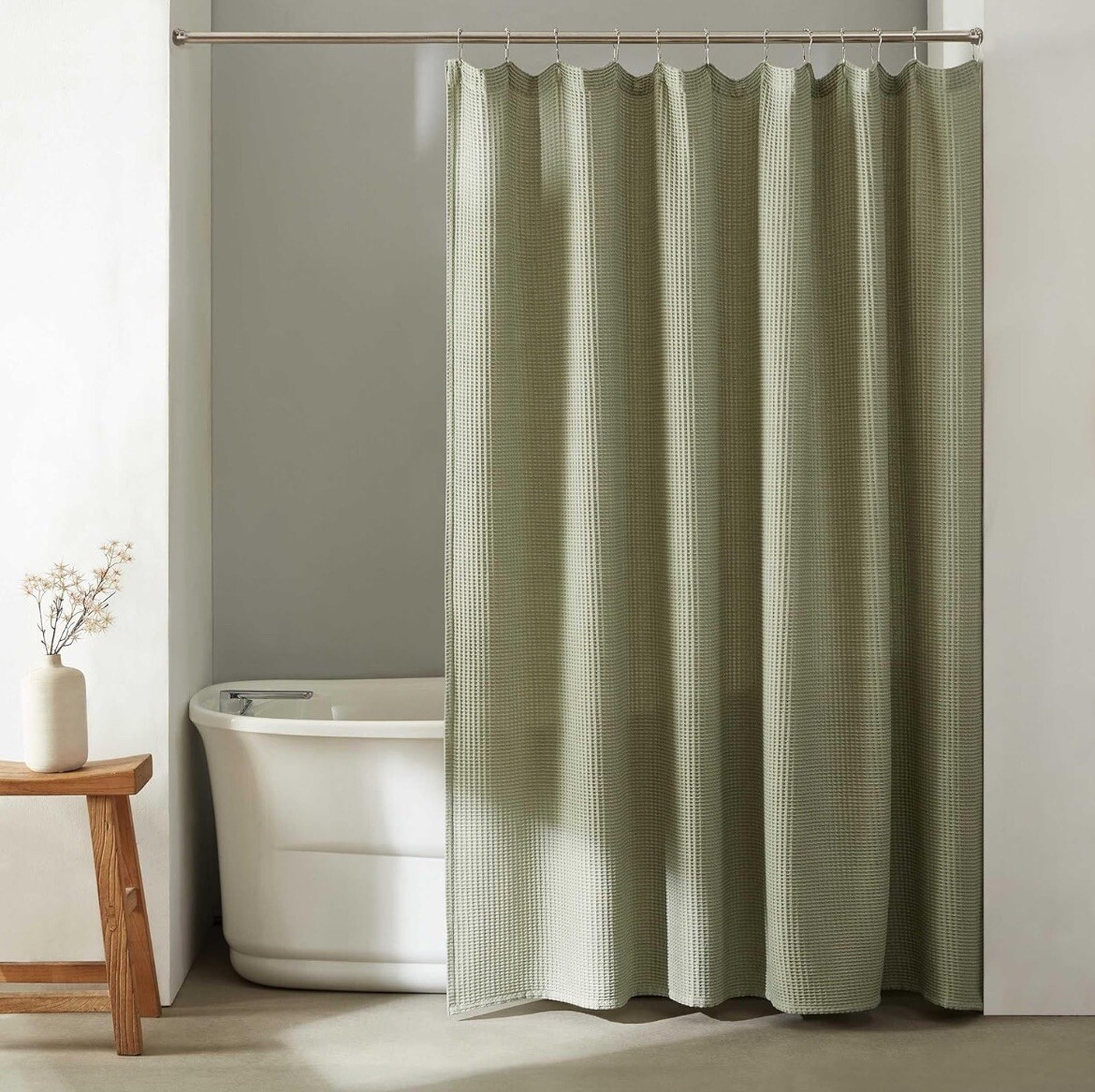 Calvin Klein Fabric Shower Curtain Luxury Cotton Blend Bathroom Decor 70x72 Inch gallery