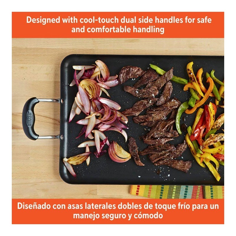 Ceramic Double Burner Griddle Black: Stovetop Griddle, Aluminum gallery