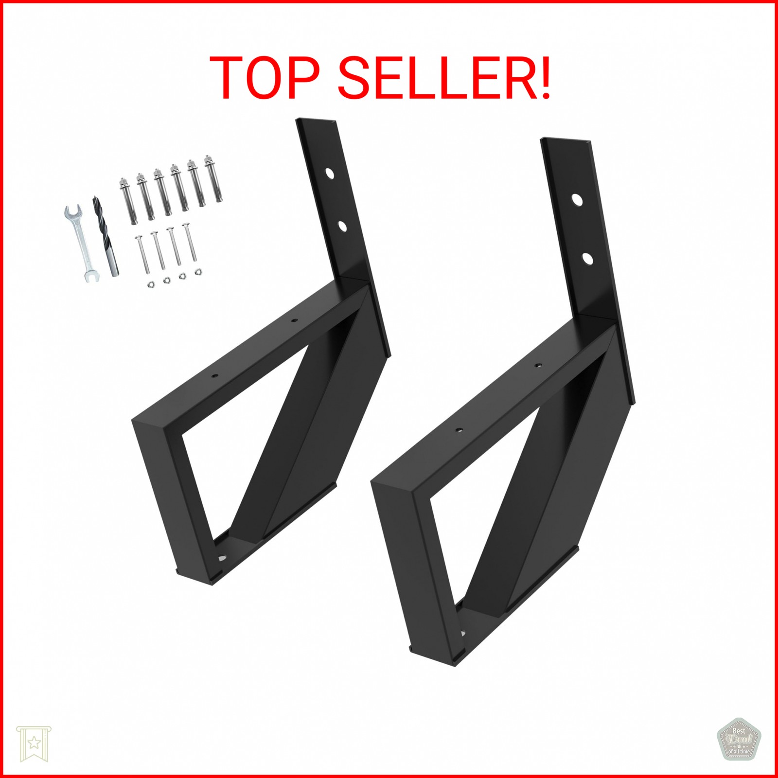 Toriexon Steel Stair Riser 2 Pack, 1-Step Steel Stair Stringer for Outdoor Steps gallery