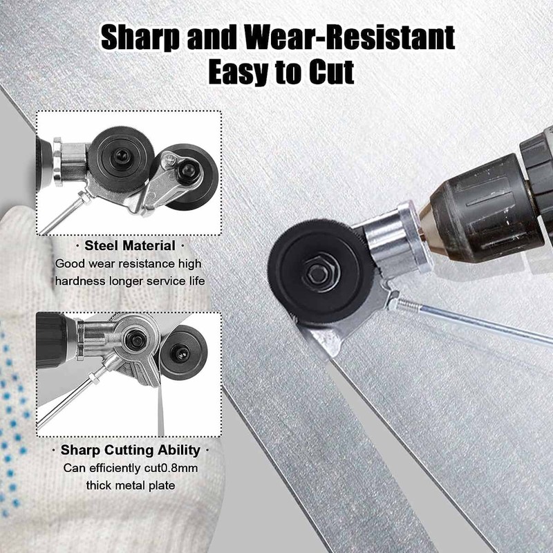 Electric Drill Plate Cutter for Cutting Iron,White Sheet,Steel,Copper, Aluminum gallery
