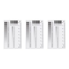 3pcs High Precision SEC Size Estimation Chart 90x55mm 0.12mm Diameter Line