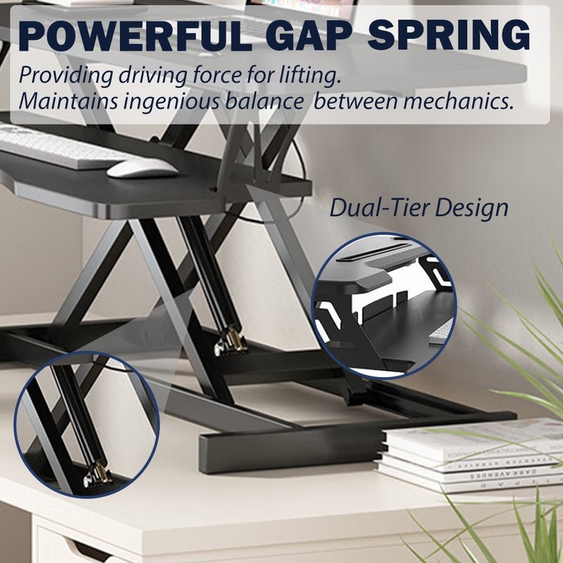 47" Black Computer Desk PC Laptop Table Home Office Desk with Tempered Glass Top gallery