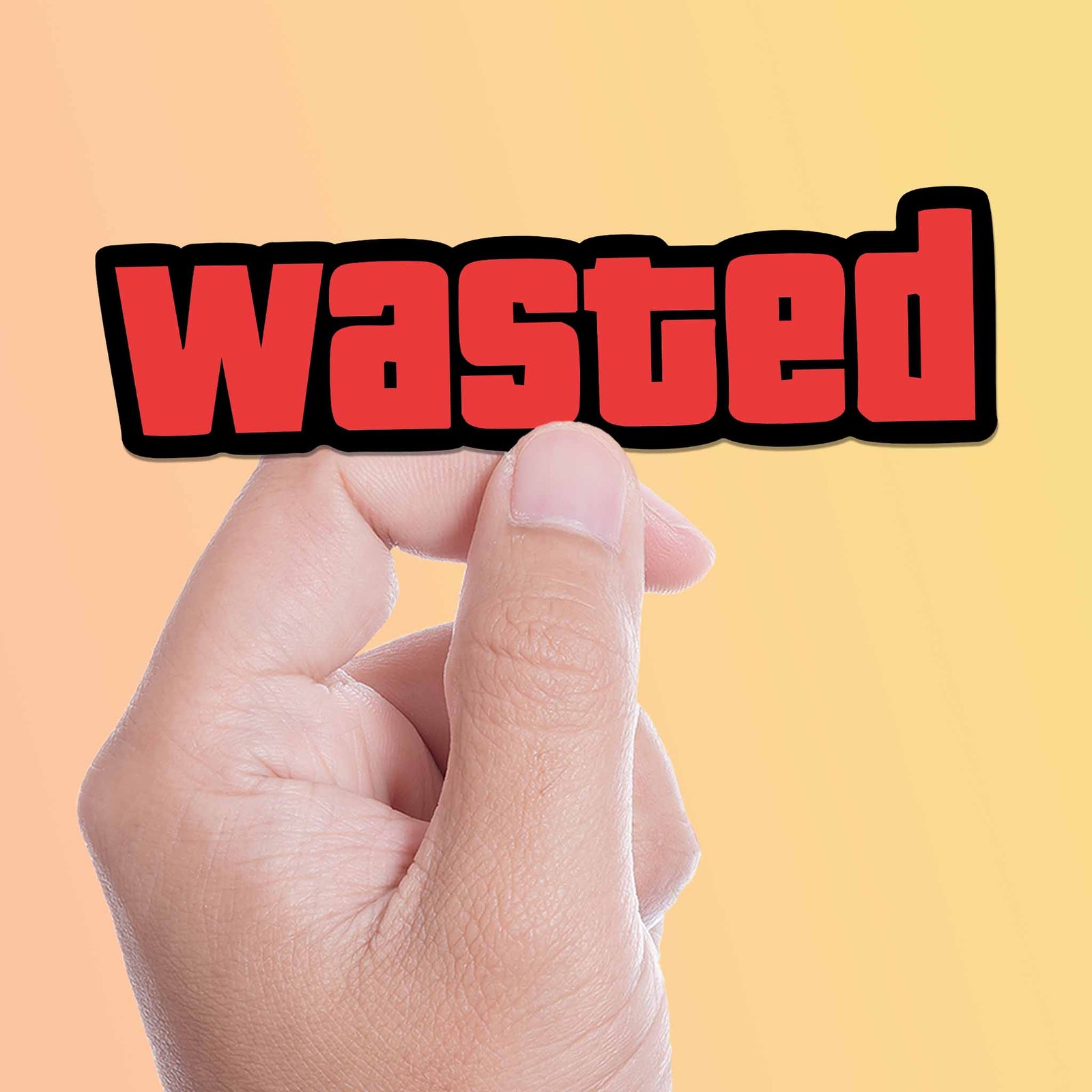 Wasted Funny Gaming Sticker gallery
