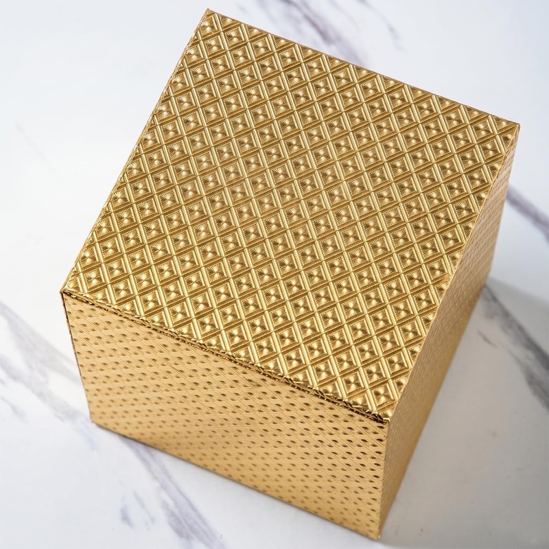 Luxury Gold Plated Rectangular Tissue Holder - 5" Square Design for All Rooms gallery