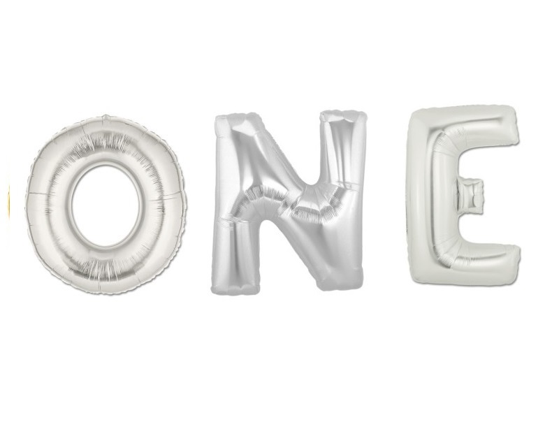 16 40 inch One First Birthday 1 Month Baby Shower Letter Floated Ballloons Decor gallery