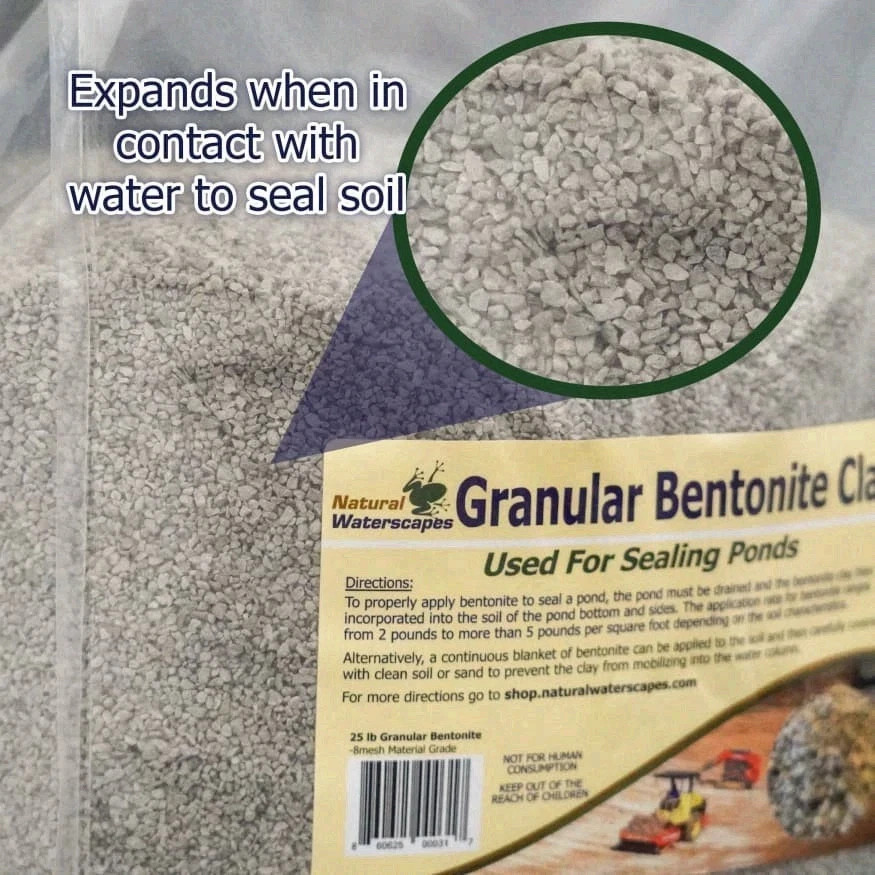 🔥 FREE SHIP Granular Bentonite Clay for Pond Sealing 45 lb Natural Leak Sealant gallery