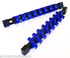 2 GOLIATH INDUSTRIAL 3/8″ ABS DOUBLE SIDED SOCKET RAIL HOLDER ORGANIZER SR38DS