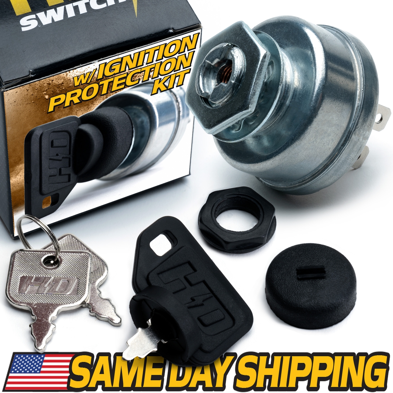 Starter Ignition Switch fits Case Ingersoll 220 222 442 444 Tractors w/ 3 Keys gallery