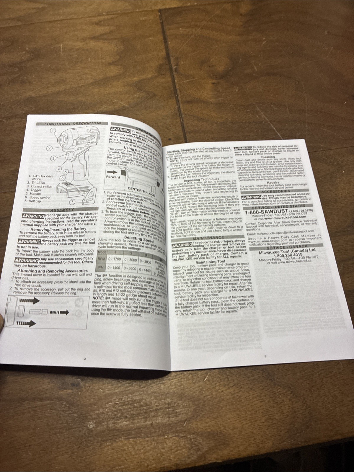 User Manual - Milwaukee M18 Fuel 1/4" Hex Impact Driver 2953-20 gallery