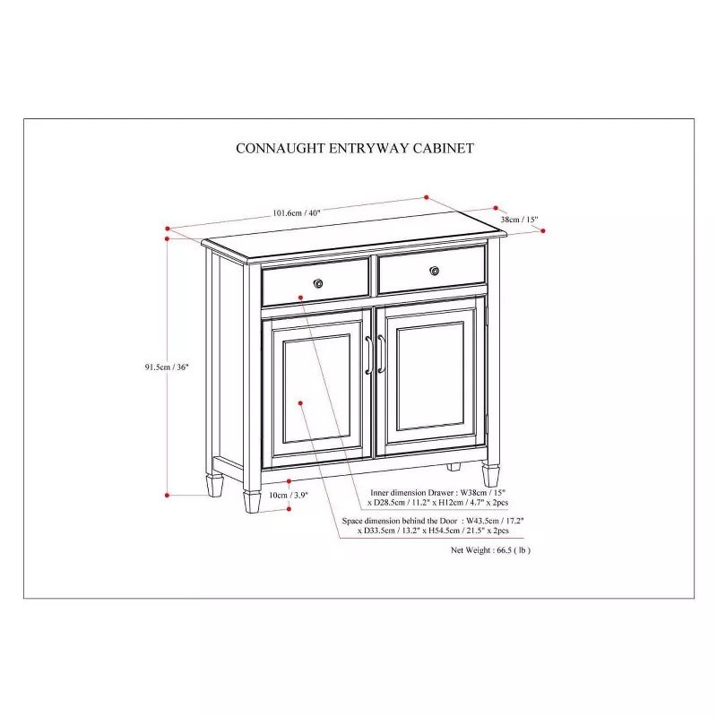 Connaught Entryway Storage Cabinet Rustic Natural Aged Brown gallery