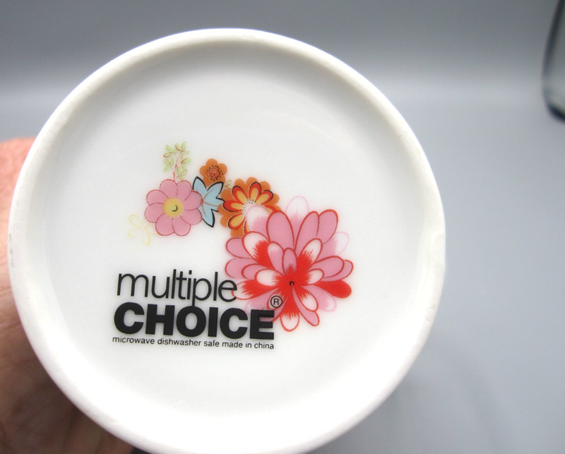 Multiple Choice, White Multicolor Pop-Art Floral Coffee Tea Mug 10 oz (457) gallery