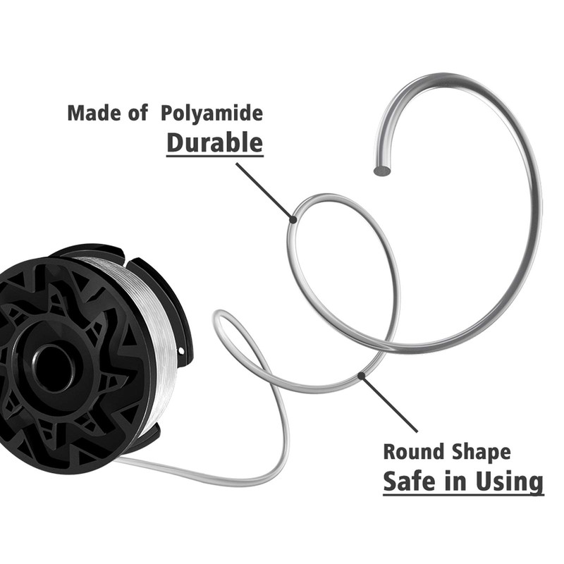 AF-100 Weed Eater String 6 x Spool+1 x Cap Spools Cap for Black Decker Trimmer gallery