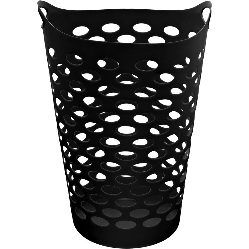 Flexible Laundry Hamper W/ Carrying Handles Ventilation Holes Round Basket New gallery