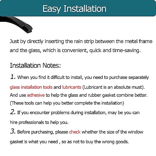 RV Rubber Window Seal, Windshield Weather Stripping for (5/16";9/16") gallery