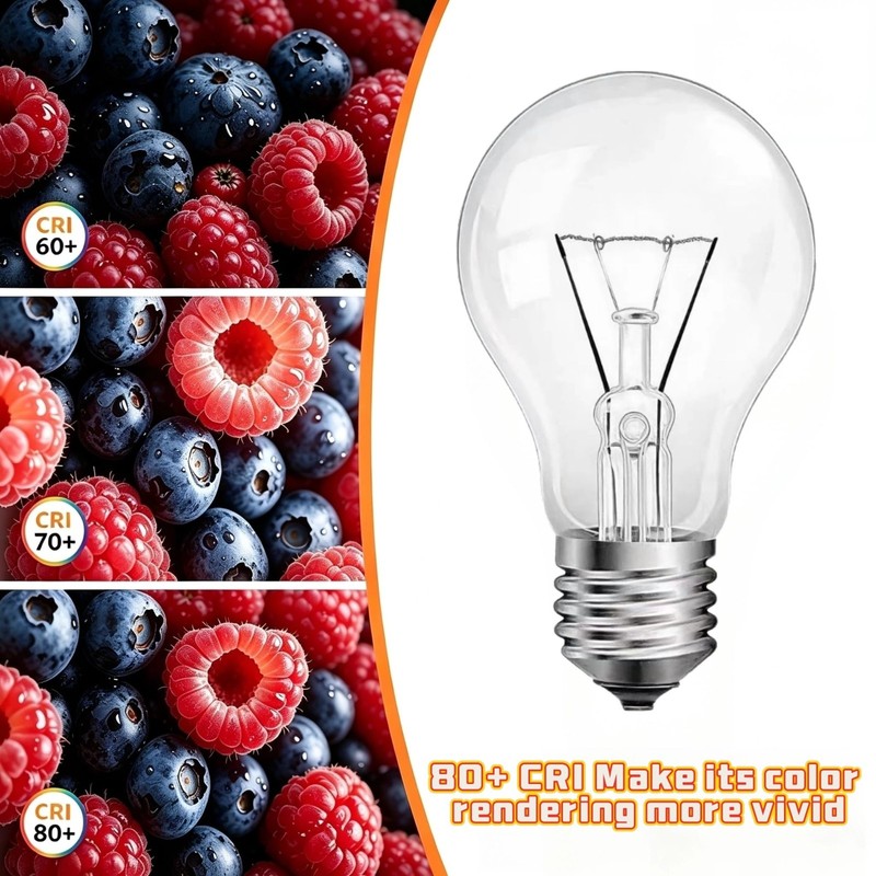 100W A19 Clear Incandescent Light Bulbs - Shatter Resistant Rough Service (6 Pac gallery