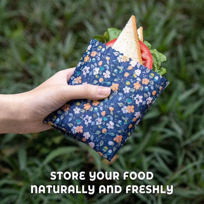 Reusable Beeswax Food Wraps - Assorted 9 Packs, Eco-Friendly Reusable Wrap, B... gallery