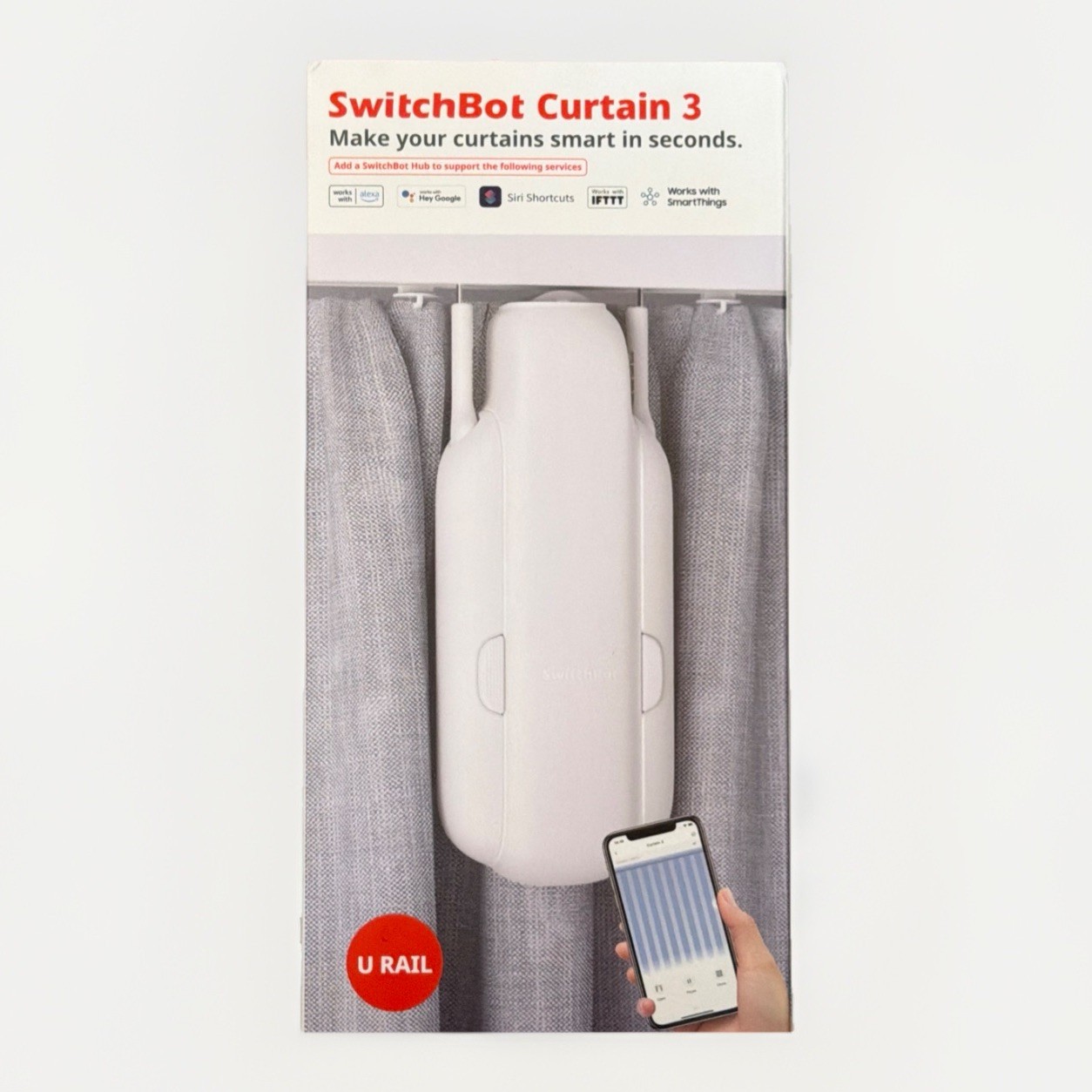 SwitchBot Curtain 3 U Rail - App, Remote, or Voice Control Curtain Automation gallery