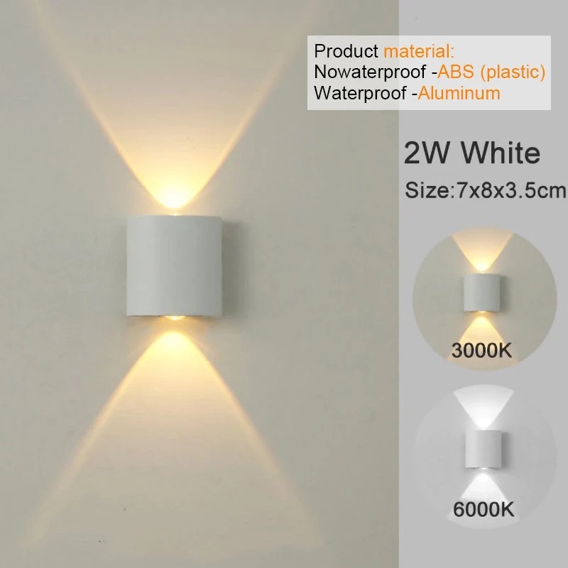 LED Wall Sconces Modern Indoor Outdoor Lamp White Up Down Wall Mount Lights gallery