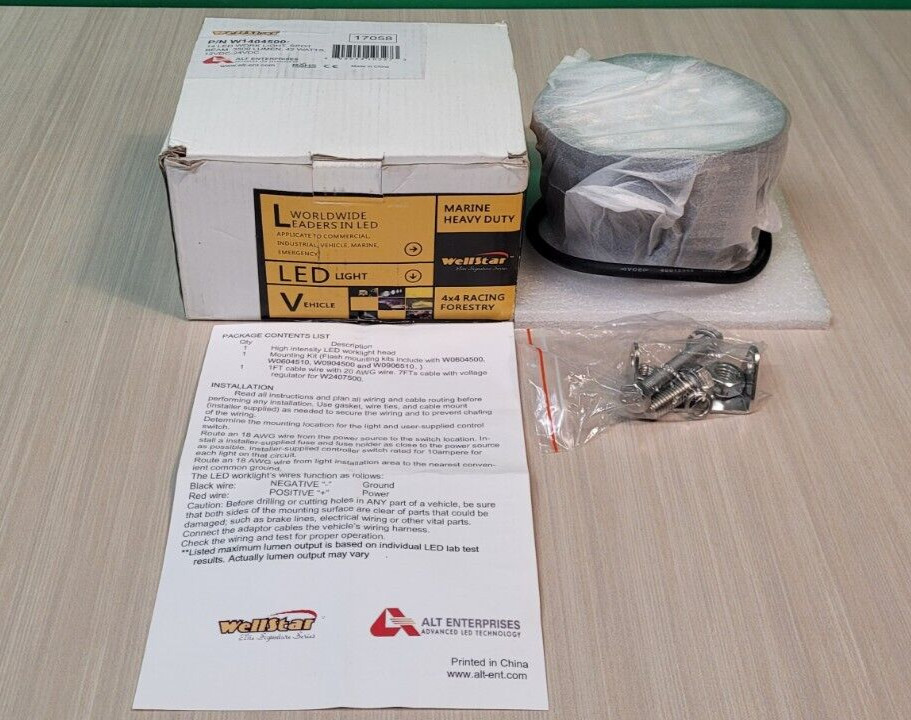 WELLSTAR W1404500 14 LED WORK LIGHT SPOT BEAM 3500 LUMEN 42 WATTS 12V-24VDC gallery