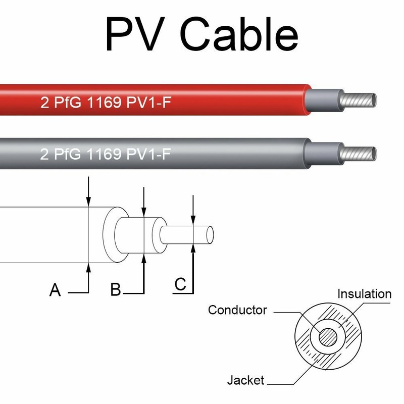 1 Pair Black+Red Solar Panel Extension Cable Wire Solar Connectors 10 AWG Gauge gallery