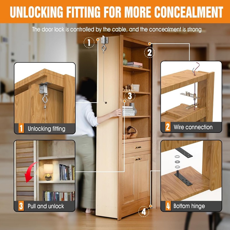 Hidden Hinge Set Concealed Door Pivot Invisibles Floor Recessed Mortise Hollow gallery
