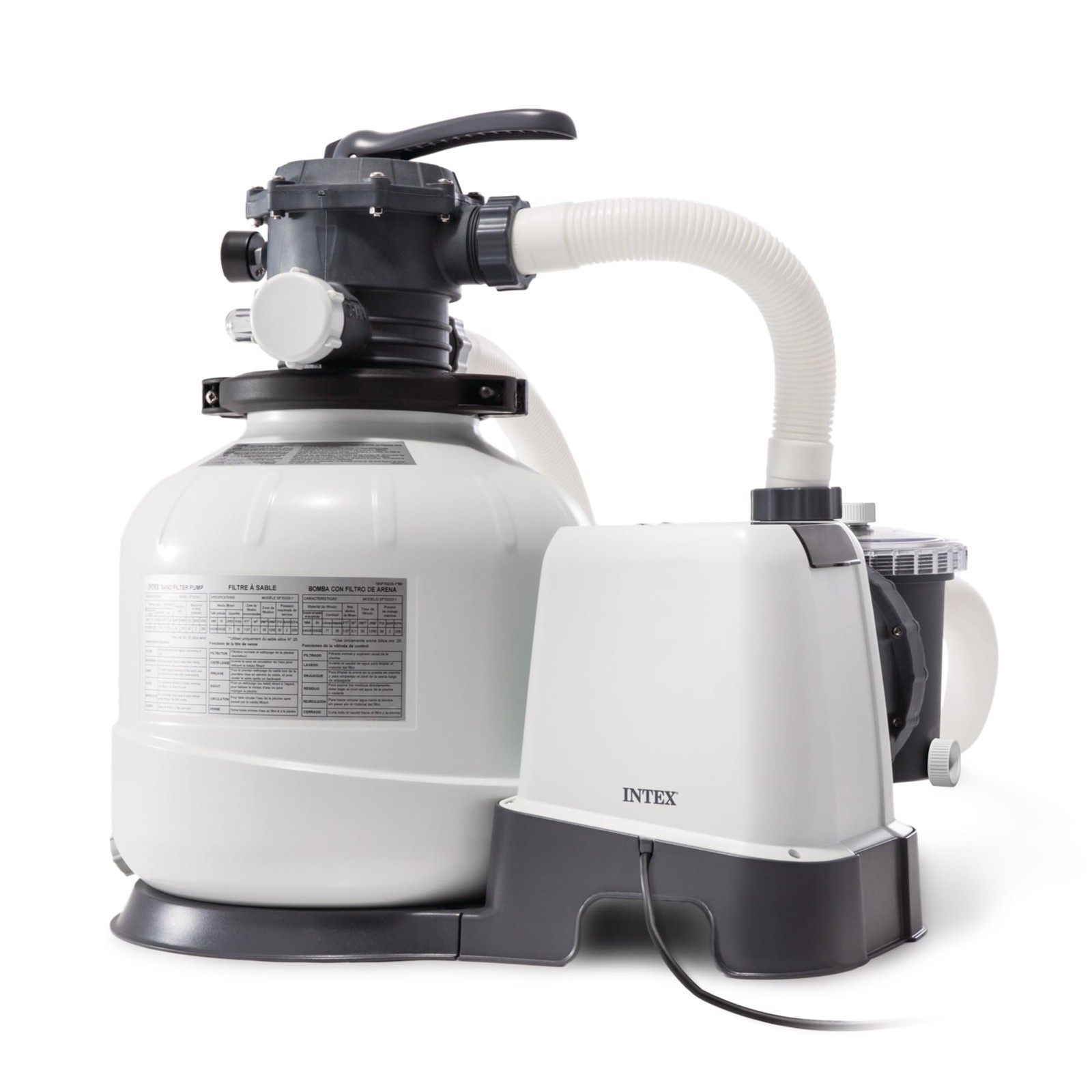 Pump 2800 GPH Sand Filter Automatic Timer Gray Intex 26647EG Pool Krystal Clear gallery