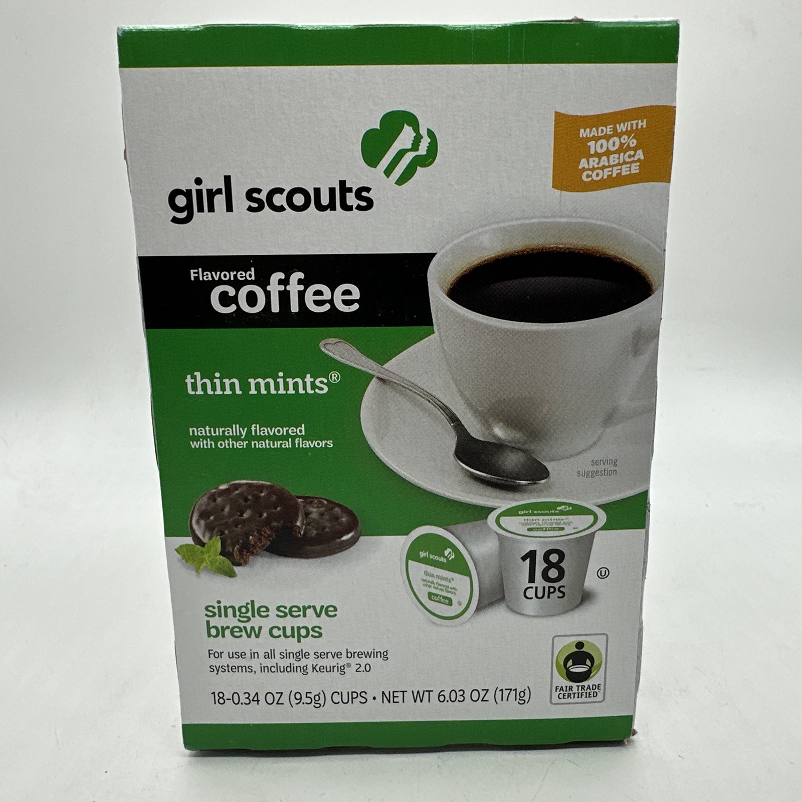 Girl Scouts Thin Mints ORIGINAL Keurig Single Coffee Cups BB 2021 Discontinued gallery