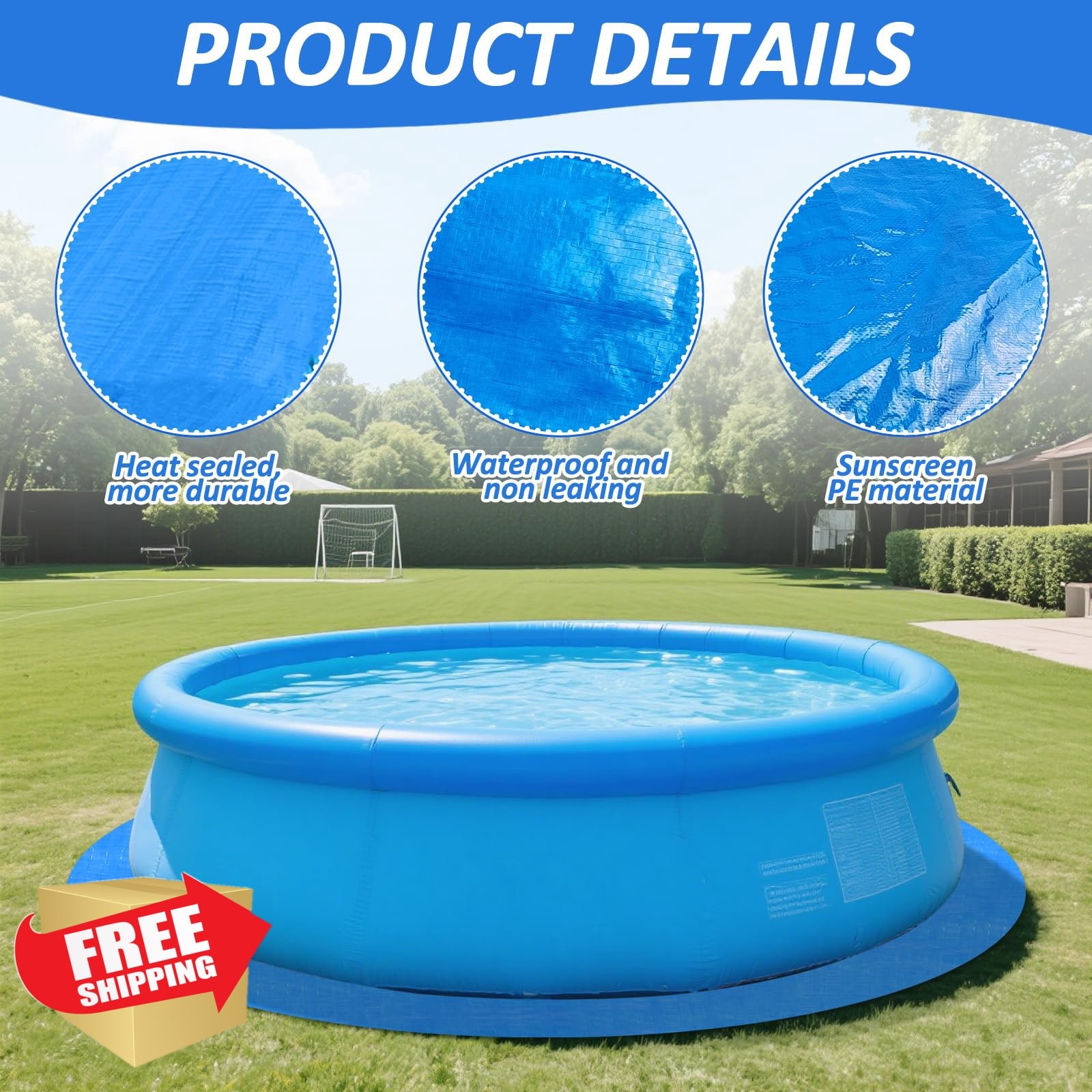 YEXEXINM 16.4FT Round Pool Ground Cloth gallery