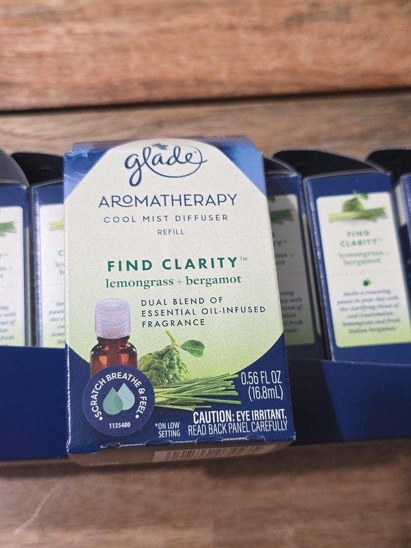 Quantity=8! Glade Aromatherapy Cool Mist Oil Diffuser Refill Lemongrass Bergamot gallery