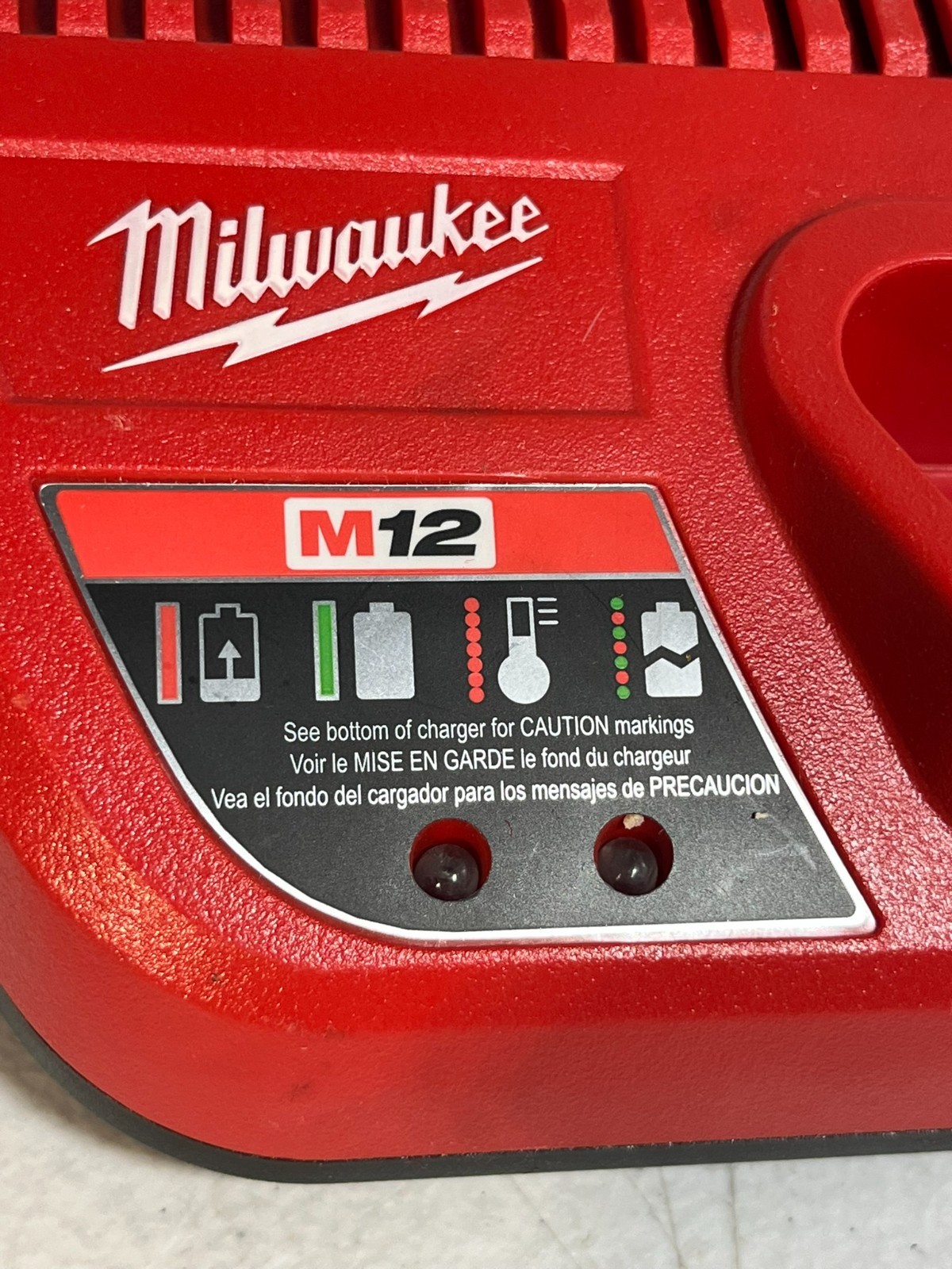 Milwaukee M12 Lithium Ion Battery Charger 48-59-2401 12V Corded Power Tool Base gallery