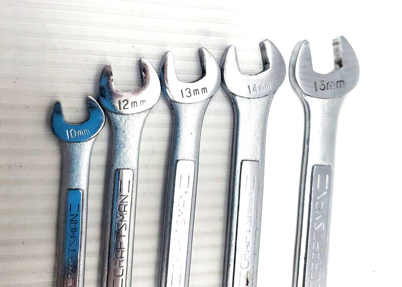 5 Piece Craftsman Metric Combination Wrench Set 15, 14, 13, 12, 10 Taiwan gallery