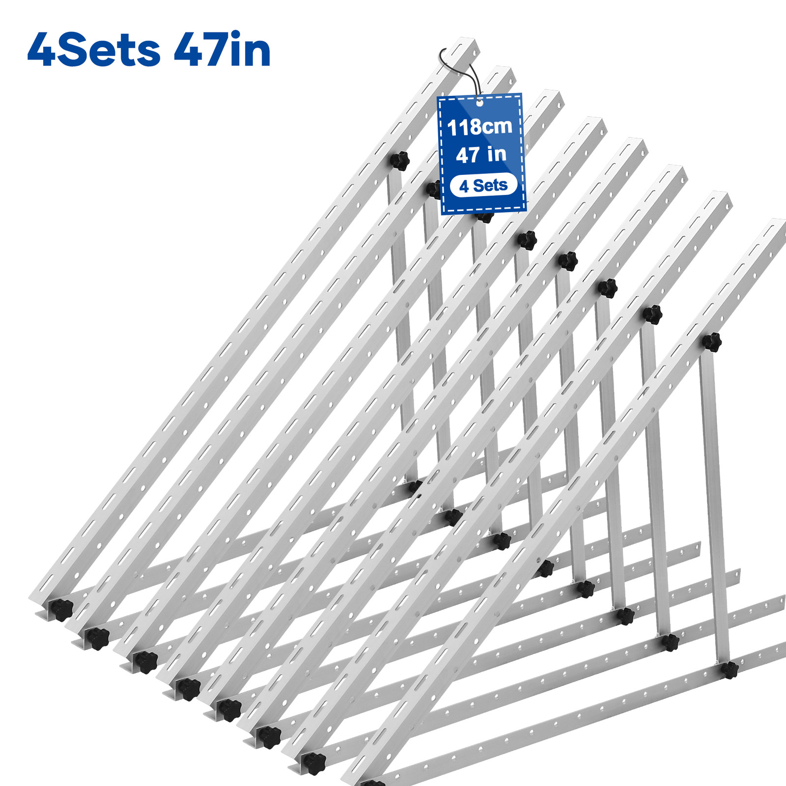 (45/47in）Solar Panel RV Tilt Mount Brackets Roof Flat Surface Adjustable Frame gallery