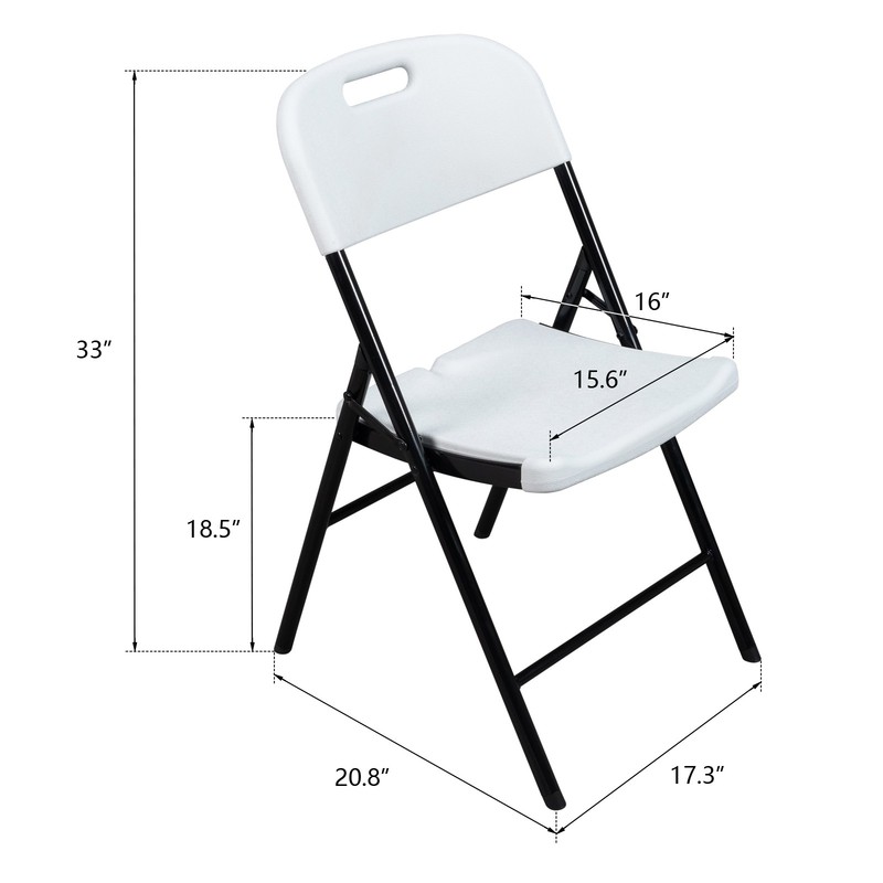 4-20PCS Outdoor Plastic Portable Folding Chair Commercial Steel Frame Seat White gallery