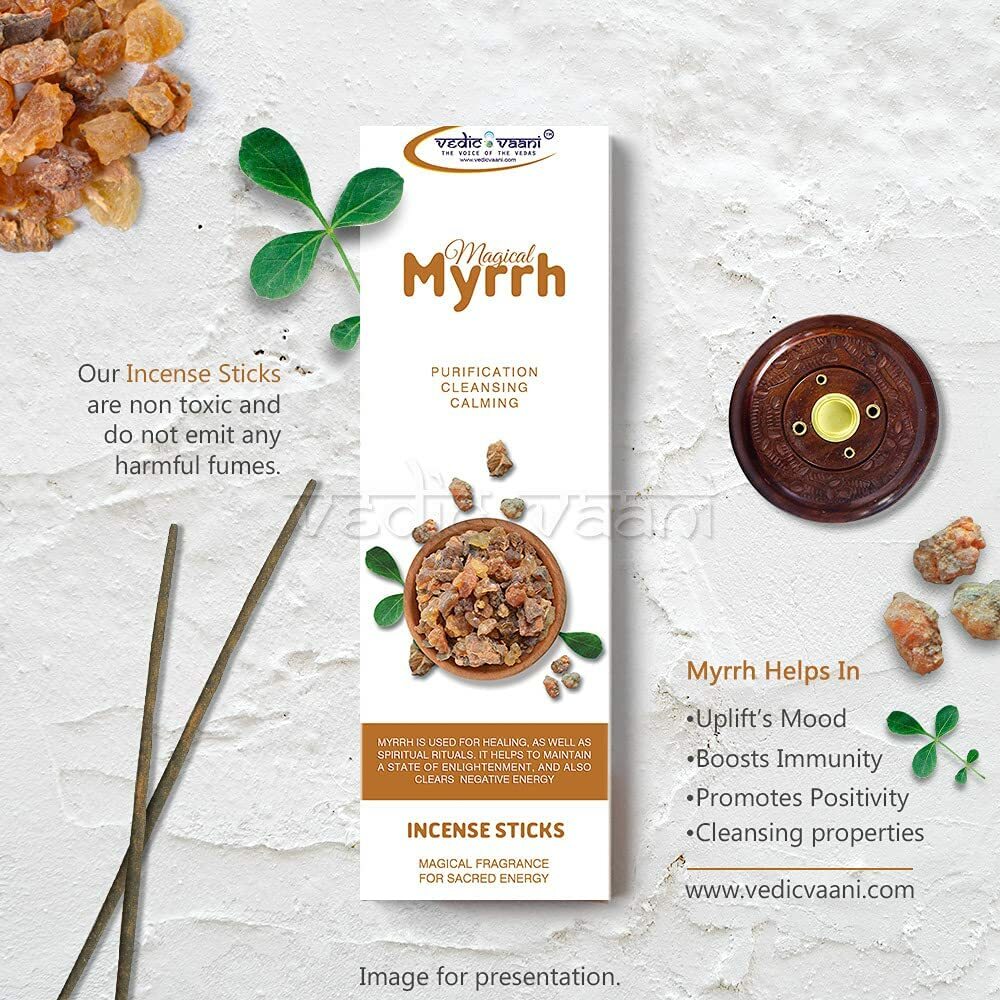 Vedic Vaani Hand Rolled Masala Magical Fragrance Myrrh Incense Agarbatti Sticks gallery