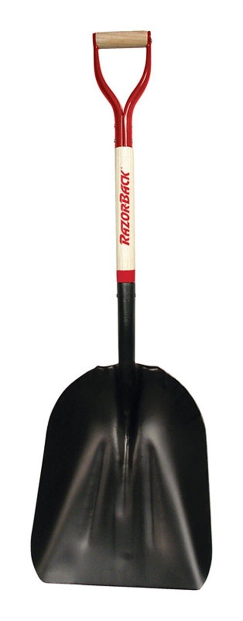 Razor-Back 53121 Wood Western Pattern D-Grip Handle #12 Shovel 15 W x 44.5 L in. gallery