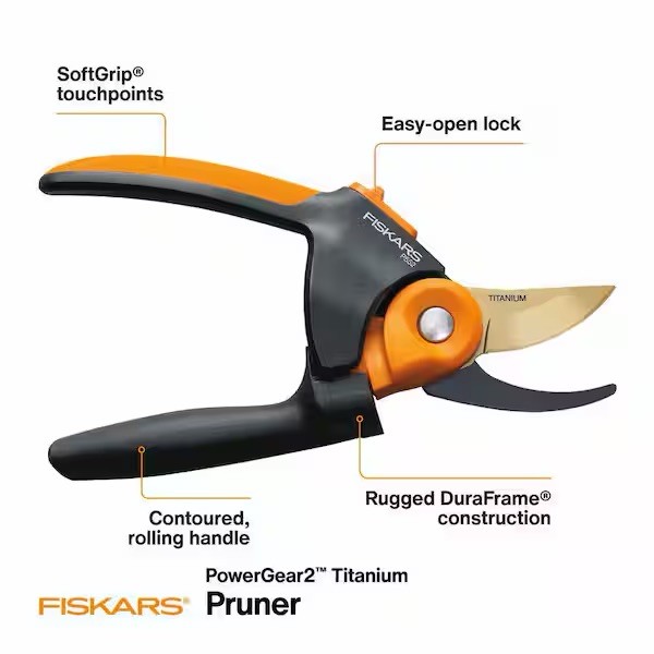 Fiskars P552 X-Series Titanium PowerGear 3/4" CutCapacity Bypass Pruning Shears gallery