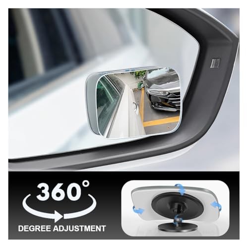 Rectangle Blind Spot Car Mirror, 2.5" HD Glass Wide Angle Convex Rectangular gallery