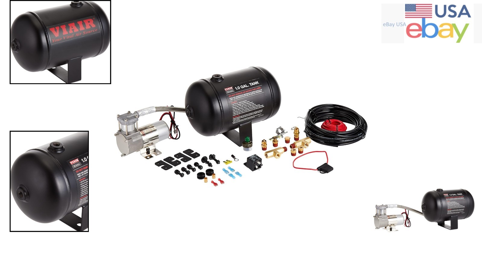 Portable 12V Air Compressor with 1 Gallon Tank for Tire Inflation & Air Tools gallery