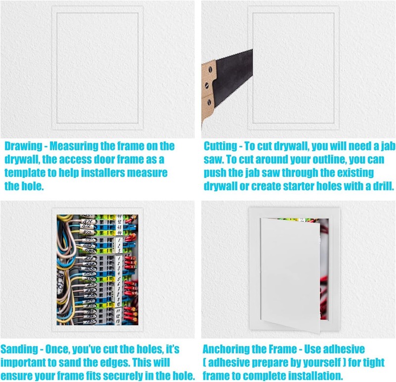 8x12 inch Plastic Access Panel for Drywall Ceiling Reinforced Plumbing Wall gallery