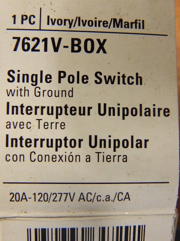Cooper Wiring Devices -Decorator Switch- (7621V-Box) 20A Ivory, (Lot of 11) gallery